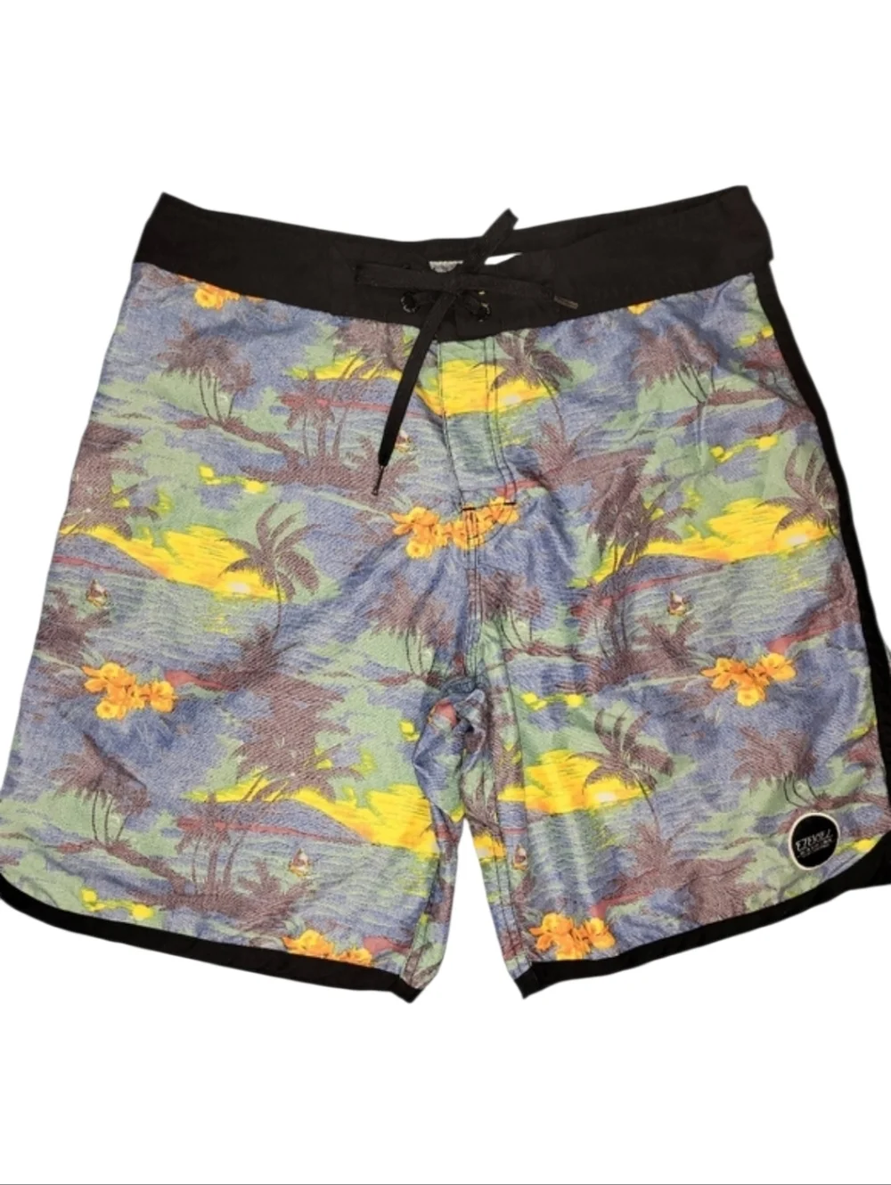 Ezekiel Men's Tropical Print Board Shorts/Swim Trunks (Unlined) Size 33